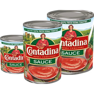 Contadina diced tomatoes / puree tomatoes 425g. คอนตาดิน่า มะเขือเทศบด นำเข้าจากอเมริกา🇺🇸