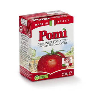 โพมิ พาสซาต้า มะเขือเทศสับในน้ำมะเขือเทศ สำหรับราดพาสต้า Pomi tomato sauce passata 200g. จากอิตาลี🇮🇹