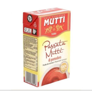 Mutti passata tomato 500g. มูตติ พาสสาต้า เนื้อมะเขือเทศบดละเอียดนำเข้าจากอิตาลี แบบกล่อง🇮🇹