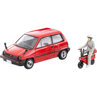 TOMYTEC Tomica Limited Vintage Neo 1/64 LV-N272a Honda City R Red with Moto Compo 81