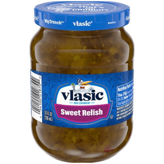 Vlasic sweet relish 296ml.แตงกวาดองหั่นปรุงรสหวาน นำเข้าจากอเมริกา ขวดแก้ว 🇺🇸