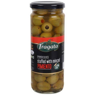 Fragata green olives with minced pimento 142g. ฟรากาตาร์ มะกอกยัดไส้พริกพีเมียนโต้ นำเข้าจากสเปน🇪🇸