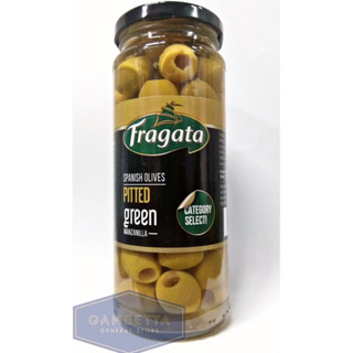 Fragata pitted green olives 335g. ขวดแก้ว ฟรากาต้า มะกอกเขียวไม่มีเมล็ดในน้ำเกลือจากสเปน🇪🇸