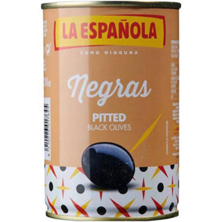 La espanola pitted black olives 300g. มะกอกดำไร้เมล็ดในน้ำเกลือจากสเปน🇪🇸