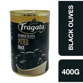 Fragata spanish olives pitted black 400g. มะกอกดำไม่มีเมล็ดในน้ำเกลือ นำเข้าจากสเปน🇪🇸