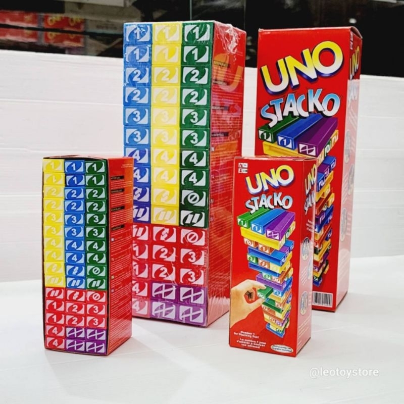 ขายส่ง ของเล่น อูโน่ ตึกถล่ม UNO 2 ขนาด มันส์ ฝึกความนิ่งของมือ