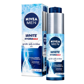 NIVEA MEN White Hydramax Serum 50ml. นีเวีย เม็น ไวท์ ไฮดร้าแม็กซ์ เซรั่ม ช่วยปลุกผิวให้ตื่น แลดูกระจ่างใส