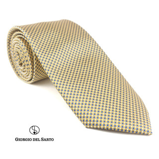 Giorgio Del Sarto Necktie 8.5 cm Yellow with Fabric Texture เนคไทสีเหลือมีเท็กเจอร์