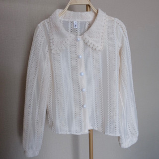 Pearl bright shirt l เสื้อแขนยาว ผ้าลูกไม้