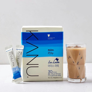 พร้อมส่ง 👍🇰🇷 맥심 카누 아이스라떼 10스틱 แม็กซิม ไอซ์ ลาเต้ [10 ซอง] KANU Ice Latte Coffee 10 ซอง