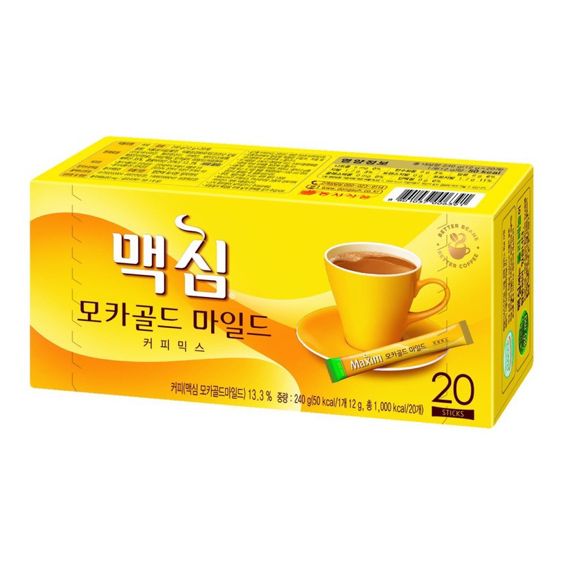 Korea Maxim Mocha Gold Mild [20 ซอง/240 g.] :: กาแฟมอคค่าสำเร็จรูป 3 in 1