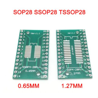 (5ชิ้น)SOP28 SSOP28 TSSOP28 to DIP28 PCB Pinboard SMD To DIP 0.65mm/1.27mm to 2.54mm