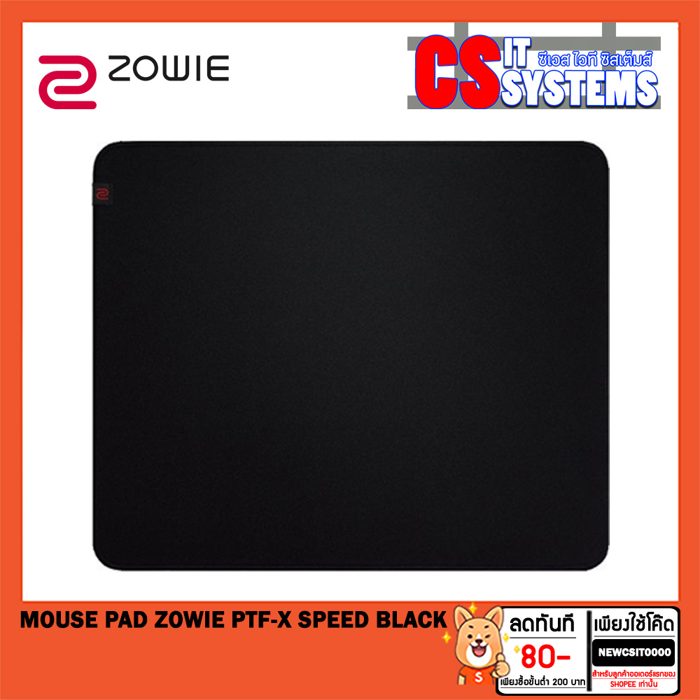 MOUSE PAD (แผ่นรองเมาส์) ZOWIE PTF-X SPEED BLACK