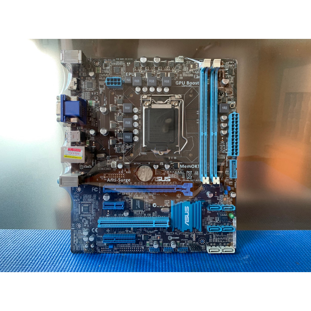 เมนบอร์ด ASUS P8H77-M LE Socket 1155 DDR3 No.ฝาหลัง สวยๆพร้อมใช้งาน (ร้านค้าส่งเร็ว100%)
