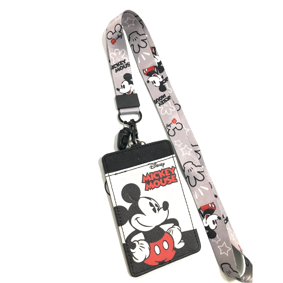 MICKEY WRG สายคล้องคอ สายคล้องบัตร ที่ใส่บัตร ซองใส่บัตร พร้อมสายคล้องคอ ลาย MICKEY WRG งานดี สวยงาม