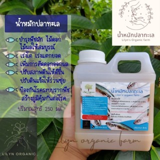 น้ำหมักปลาทะเล 🐟 Lilyns organic farm ขนาด 1 ลิตร ปุ๋ยน้ำชีวภาพสำหรับการเจริญเติบโต บำรุงพืชผักทุกชนิดให้สมบูรณ์ แข็งแรง