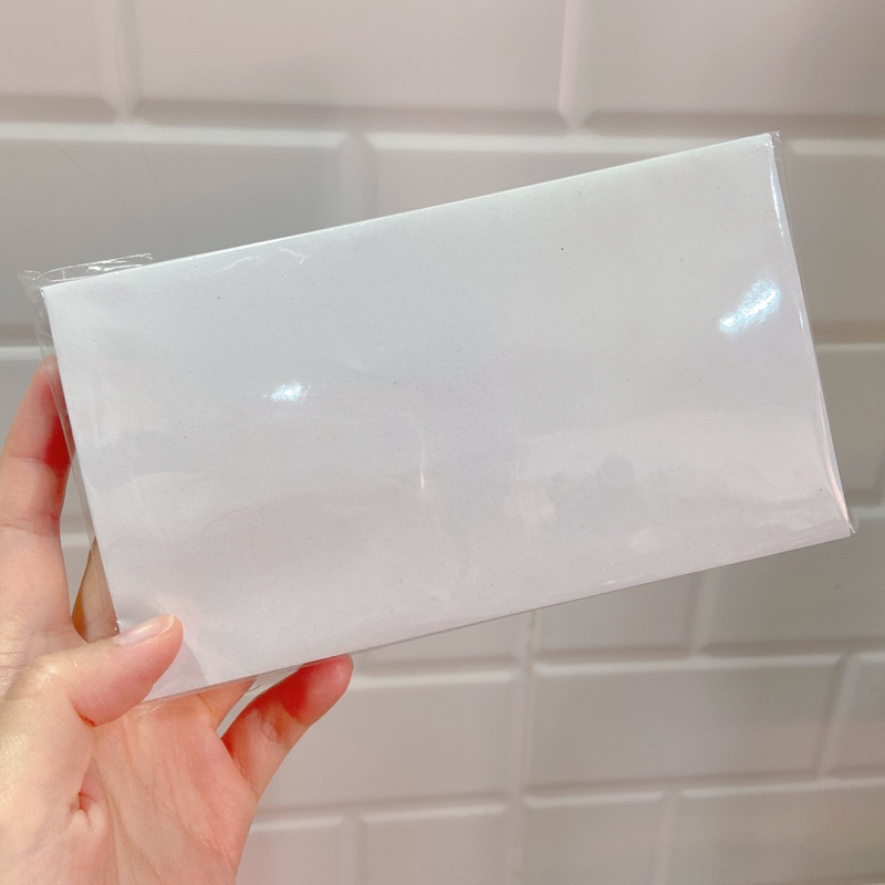 ซองจดหมายสีขาว ผนึกกาวแห้ง ขนาด 16 x 9 ซม ซองขาว แพ็ค 25 ใบ