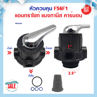 หัววาล์ว Manual Valve หัวควบคุมถังกรอง Manual Multi-port Valve for Water Treatment System F56F หัววาล์ว