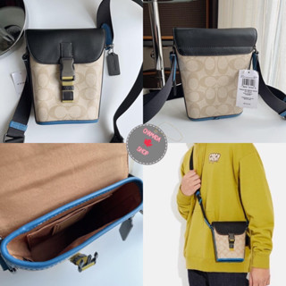 Coach Track Small Flap Crossbody In Colorblock Signature Style No. CH071 แท้💯