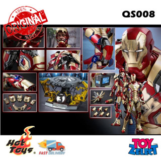 พร้อมส่ง+โค๊ด Iron Man Mark 42: Iron Man 3 1/4 Scale (Deluxe) QS008 By Hot Toys (ลิขสิทธิ์แท้)