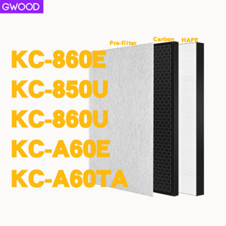 GWOODสำหรับ Sharp เครื่องฟอกอากาศ KC-860E KC-850U KC-860U KC-A60E KC-A60TA กรอง FZ-C100HFE FZ-C100DFE