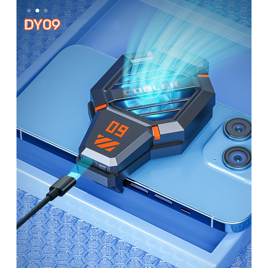 DY09 พัดลมระบายความร้อนมือถือ (มี 2 รุ่น) มีแบตในตัว ปรับความเณ้วได้ 2 ระดับ Cooler Cooling พัดลมระบายความร้อนตอนเล่นเกมส์ พัดลมมือถือ Fan Gaming