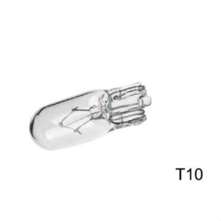 หลอดไฟไมล์ หลอดไฟเรือนไมล์ (T10) 12V/5W สีใส อย่างดี สว่างทุกดวง