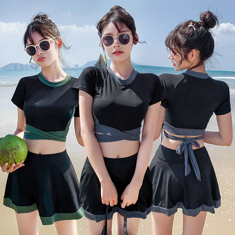 มาใหม่ ชุดว่ายน้ำสตรีผู้หญิงสตรีทูพีชสองชิ้น เซ็กซี่ มีฟองน้ำเเละซับใน