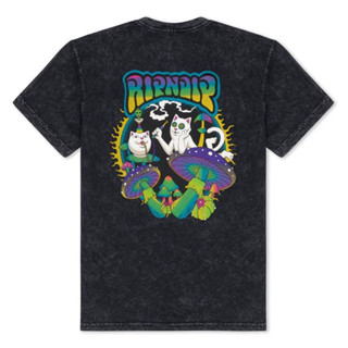 SLUM LTD - RIPNDIP H22 Psychedelic Garden Tee Black Mineral Wash