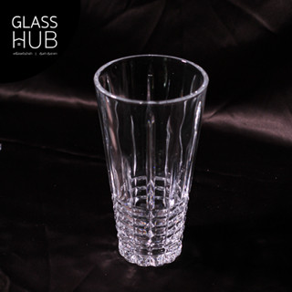 GLASS HUB (AMOR)  VASE 250-22 ลายตาข่าย -  แจกันแก้ว ทรงสูง แจกันใส แจกันแก้วแฟชั่น แจกันใส่ดอกไม้ แจกันมีลวดลาย