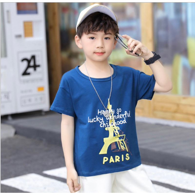 (พร้อมส่ง) เสื้อยืดผ้าคอตตอนเด็กผู้ชาย เด็กผู้หญิง หลายแบบหลายสี เนื้อนุ่มใส่สบาย - รูปที่ 4