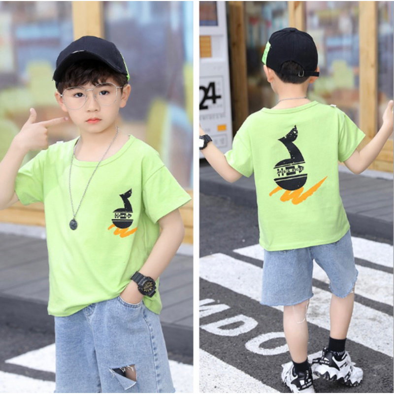 (พร้อมส่ง) เสื้อยืดผ้าคอตตอนเด็กผู้ชาย เด็กผู้หญิง หลายแบบหลายสี เนื้อนุ่มใส่สบาย - รูปที่ 6