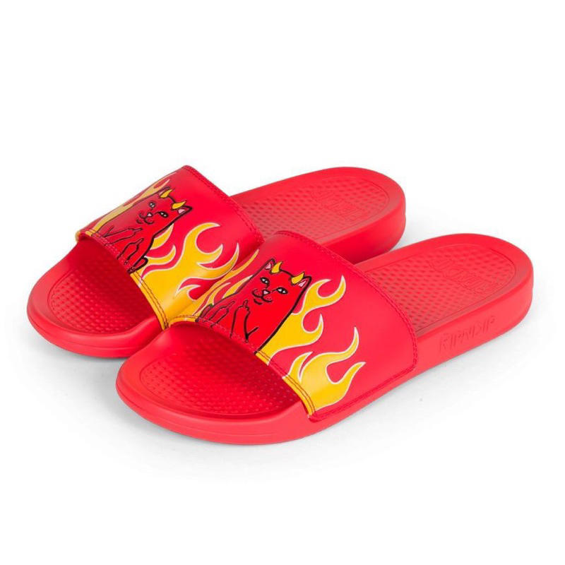SLUM LTD – RIPNDIP H22 Lord Devil Slides Red