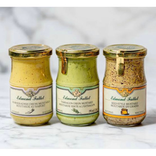 edmond fallot mustard 205g. เอ็ดมงฟาโล มัสตาร์ด และโฮลเกรนมัสตาร์ด นำเข้าจากฝรั่งเศส🇫🇷