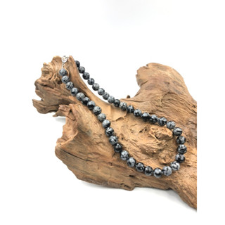 Natural  Stone Round Beaded Necklace Available in 6 mm 8 mm 10 mm Necklace for men and women