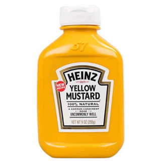 🇺🇸Heinz yellow mustard 255g. ไฮนซ์ เยลโลวมัสตาร์ด นำเข้าจากอเมริกา