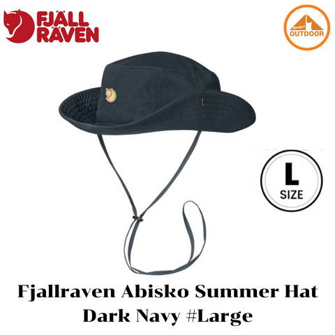 Fjallraven Abisko Summer Hat Dark Navy #Large หมวกเดินป่ากันแดดทรงปีกกว้างใส่ได้ทั้งชายและหญิง
