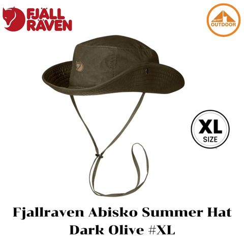 Fjallraven Abisko Summer Hat Dark Olive #XL หมวกเดินป่ากันแดดทรงปีกกว้างใส่ได้ทั้งชายและหญิง