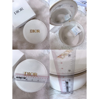 🌸แท้100%🌸Dior กระเป๋าเครื่องสำอางค์🌸 สีขาวทรงกลม มีกระจกบานใหญ่