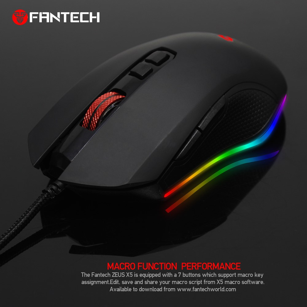 MOUSE FANTECH X5S V2 ZEUS BLACK ประกัน 2Y เม้าท์ เม้าส์