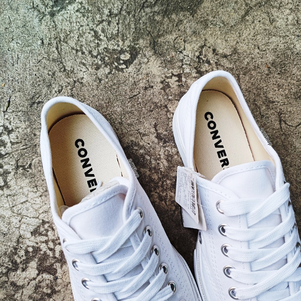 รองเท้าคอนเวิร์สแจ็ค CONVERSE รุ่น JACK PURCELL COTTON OX รหัส 16-4056CBK 16-4057CWW