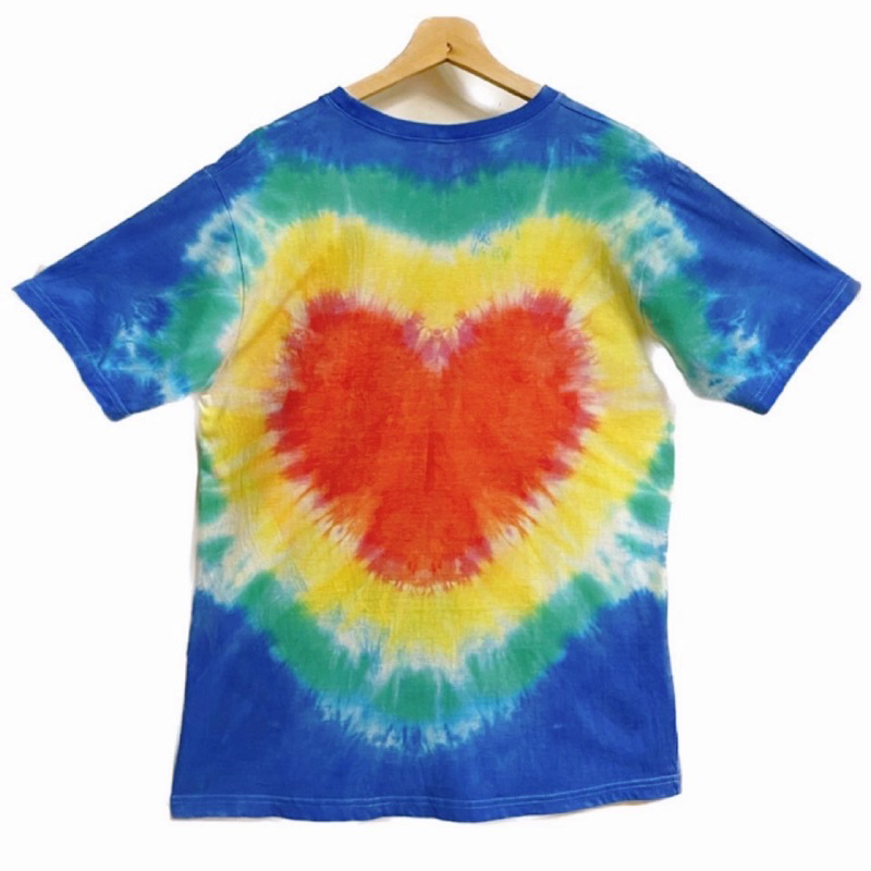 เสื้อยืดมัดย้อมรูปหัวใจT-shirt Tie-Dye Heartไซส์ใหญ่XL-XXL