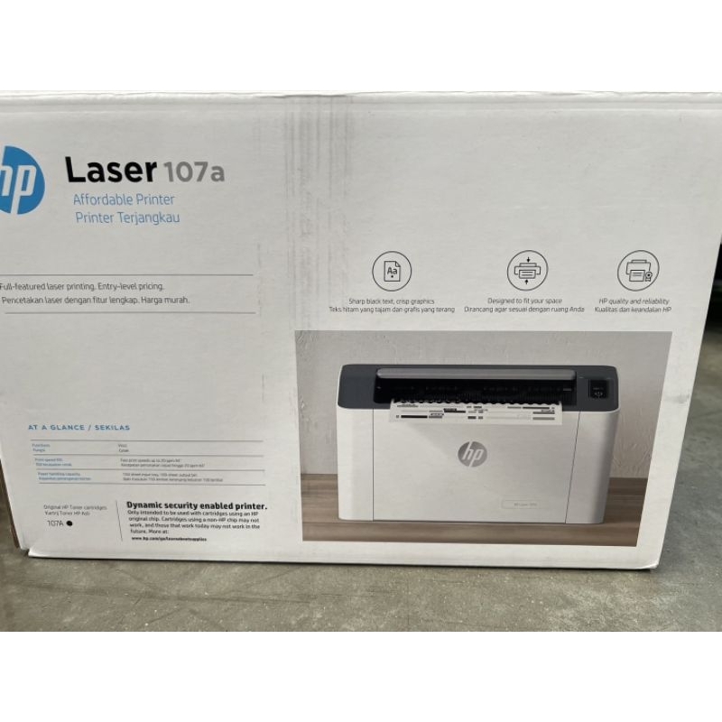 จัดส่งฟรี เครื่องprinter HP laser 107a พร้อมหมึกแท้ สามารถออกใบกำกับภาษีได้