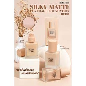 (🔥ของแท้/ส่งไว🔥) Sivanna Color Silky Matt Coverage Foundation รองพื้นกันน้ำ กันเหงื่อ HF118