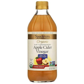 Spectrum apple cider vinegar 473ml. แท้100%สเปคตรัม แอปเปิ้ลไซเดอร์ไวเนการ์ น้ำส้มสายชูหมัจากแอปเปิ้ล นำเข้าจากอเมริกา🇺🇸