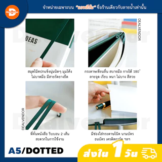 สมุดโน๊ต PAPERIDEAS A5 ปกแข็ง ลายจุด (Dotted) - Bullet Journal บันทึกแบบบูโจ