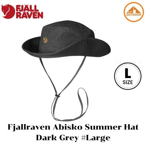 Fjallraven Abisko Summer Hat Dark Grey #Large หมวกเดินป่ากันแดดทรงปีกกว้างใส่ได้ทั้งชายและหญิง