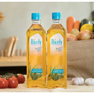 Ricely rice oil 750ml. ไรซ์ลี่ น้ำมันรำข้าวผ่านกรรมวิธี 100%🇹🇭