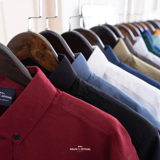 เสื้อเชิ้ตแขนสั้นผู้ชาย OXFORD 15 สี - RALPH T เสื้อเชิ้ตผู้ชาย แขนสั้น สีขาว สีแดง