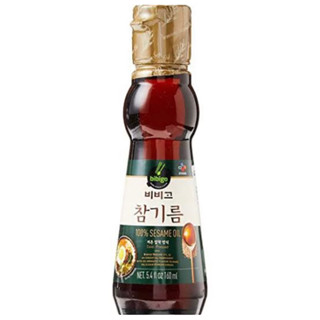 CJ Bibigo sesame oil 160ml. น้ำมันงาธรรมชาตินำเข้าจากเกาหลี🇰🇷แท้100%